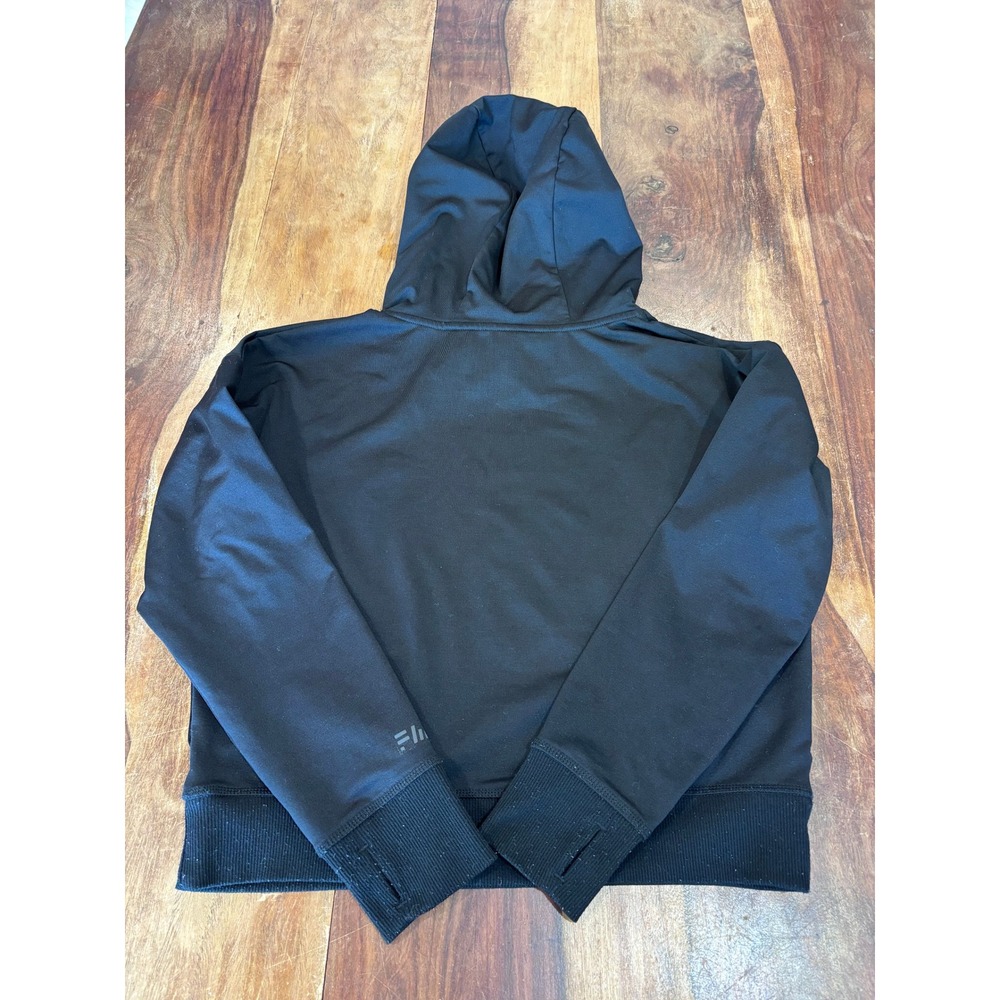 FWD hoodie women S black cropped thumbhole activewear sweatshirt